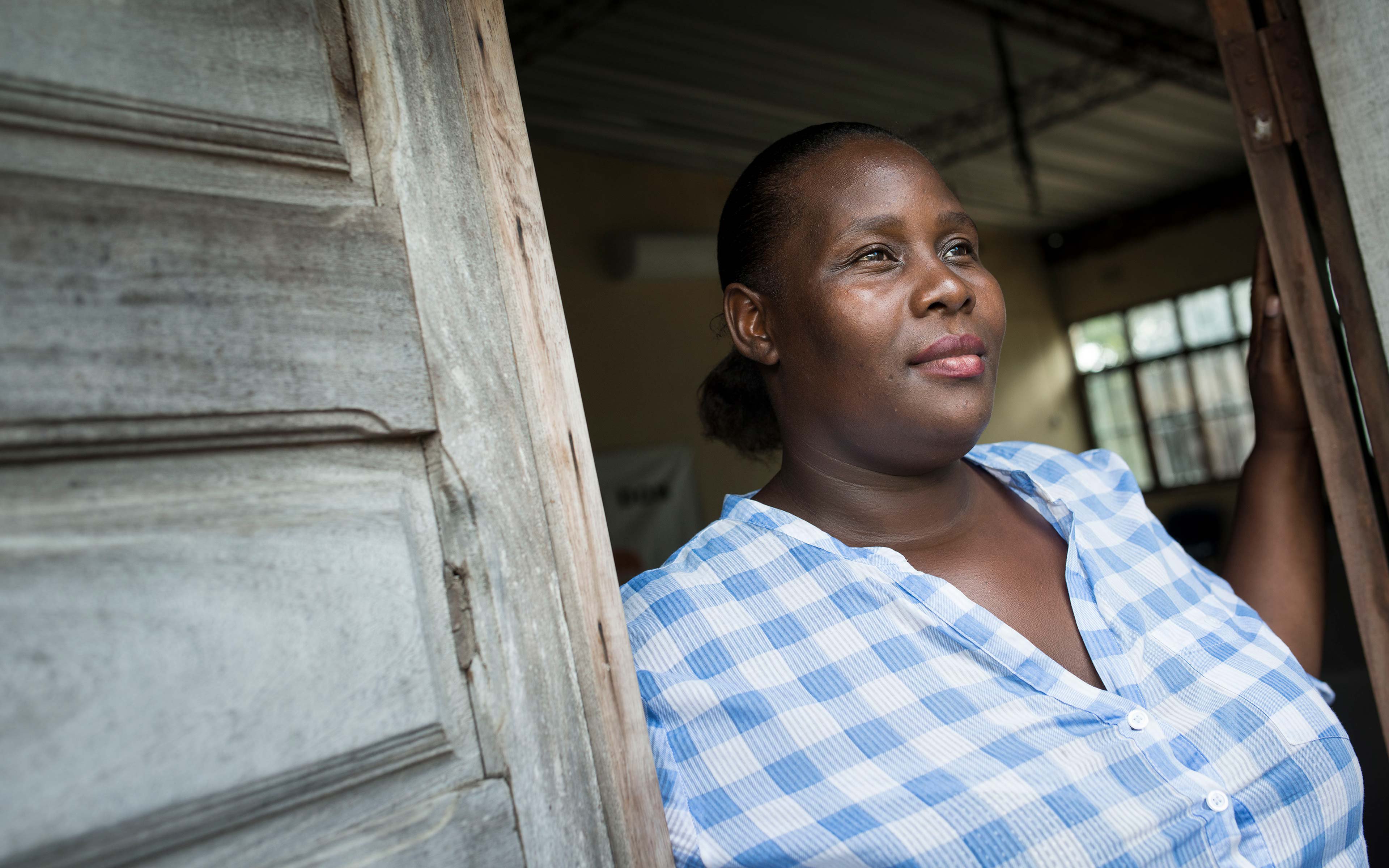 Dulce Narciso coordinates a domestic violence prevention program just north of Maputo. Oxfam helped train her in the Family and Domestic Violence laws in Mozambique.